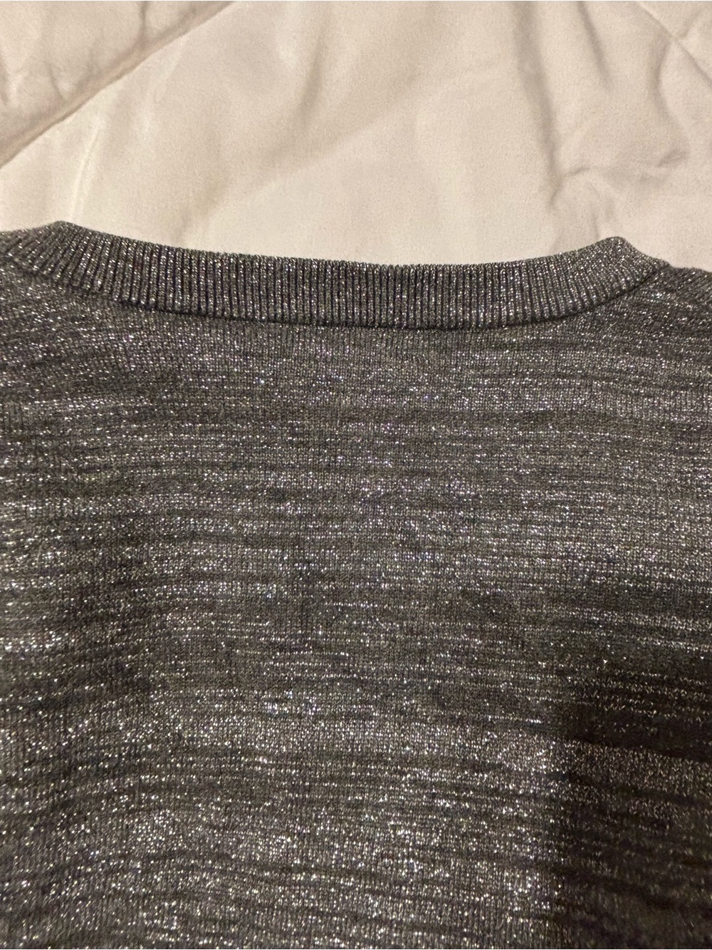 Milly Silver-Thread Gray Button Cardigan - Picture 8 of 14